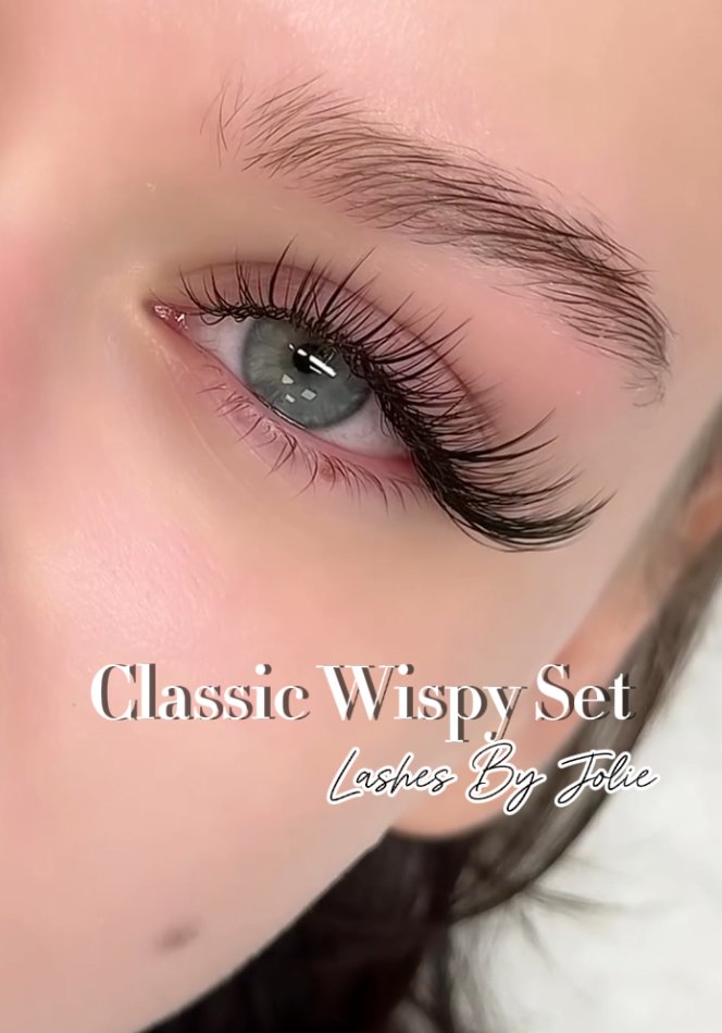 Classic Wispy lash extensions at Jolie Lash House, Spring TX