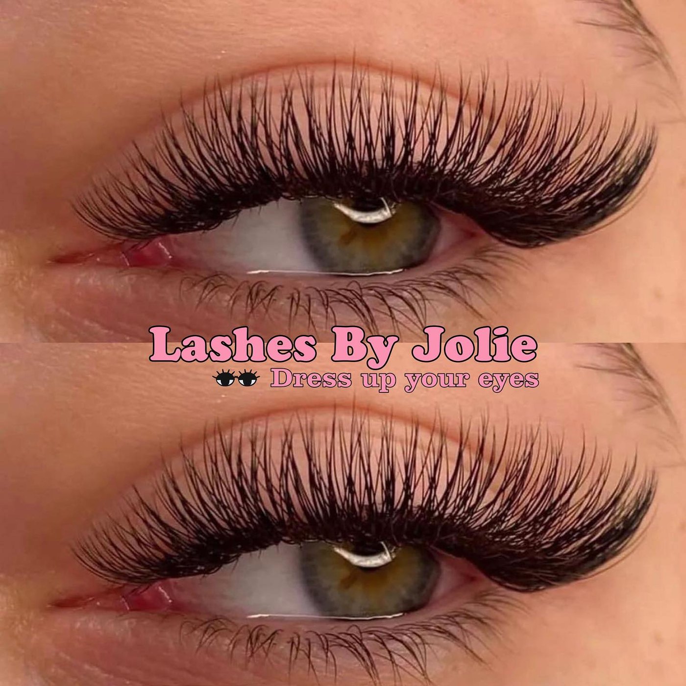 Hybrid lash extensions at Jolie Lash House, Spring TX