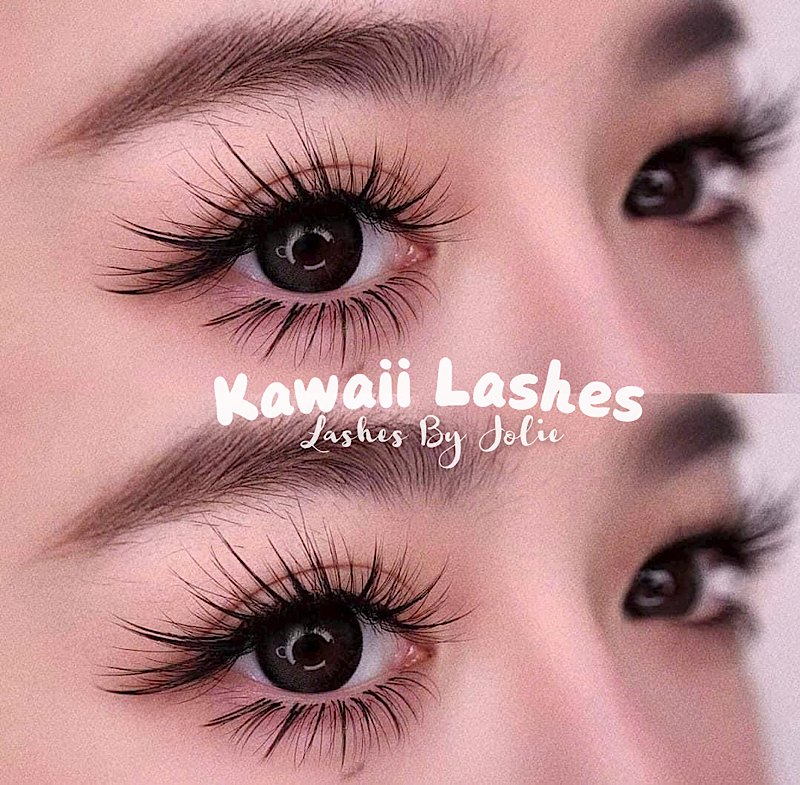 Kawaii lash extensions at Jolie Lash House, Spring TX