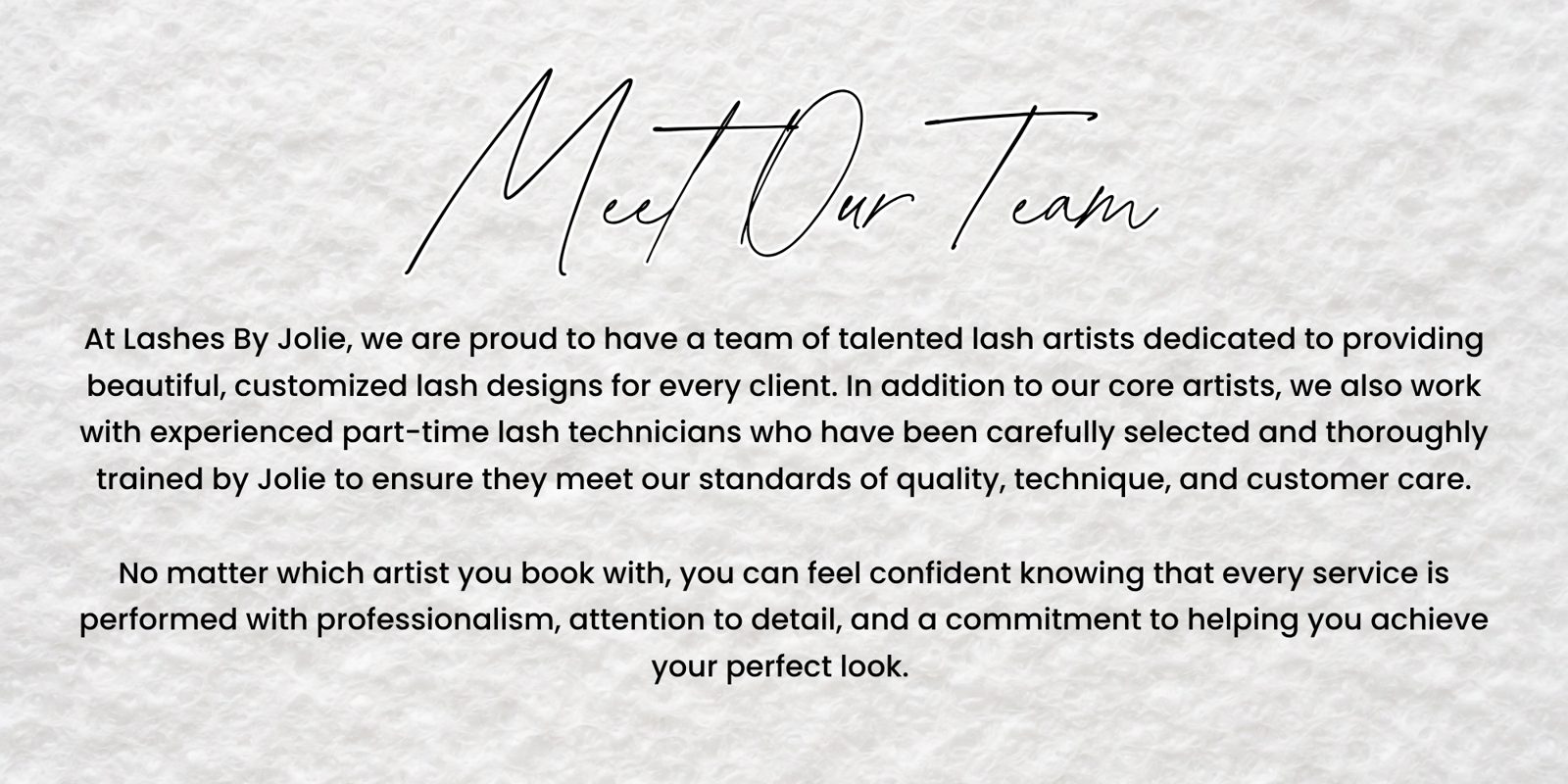 Meet our team — the lash artists of Jolie Lash House in Spring, Texas
