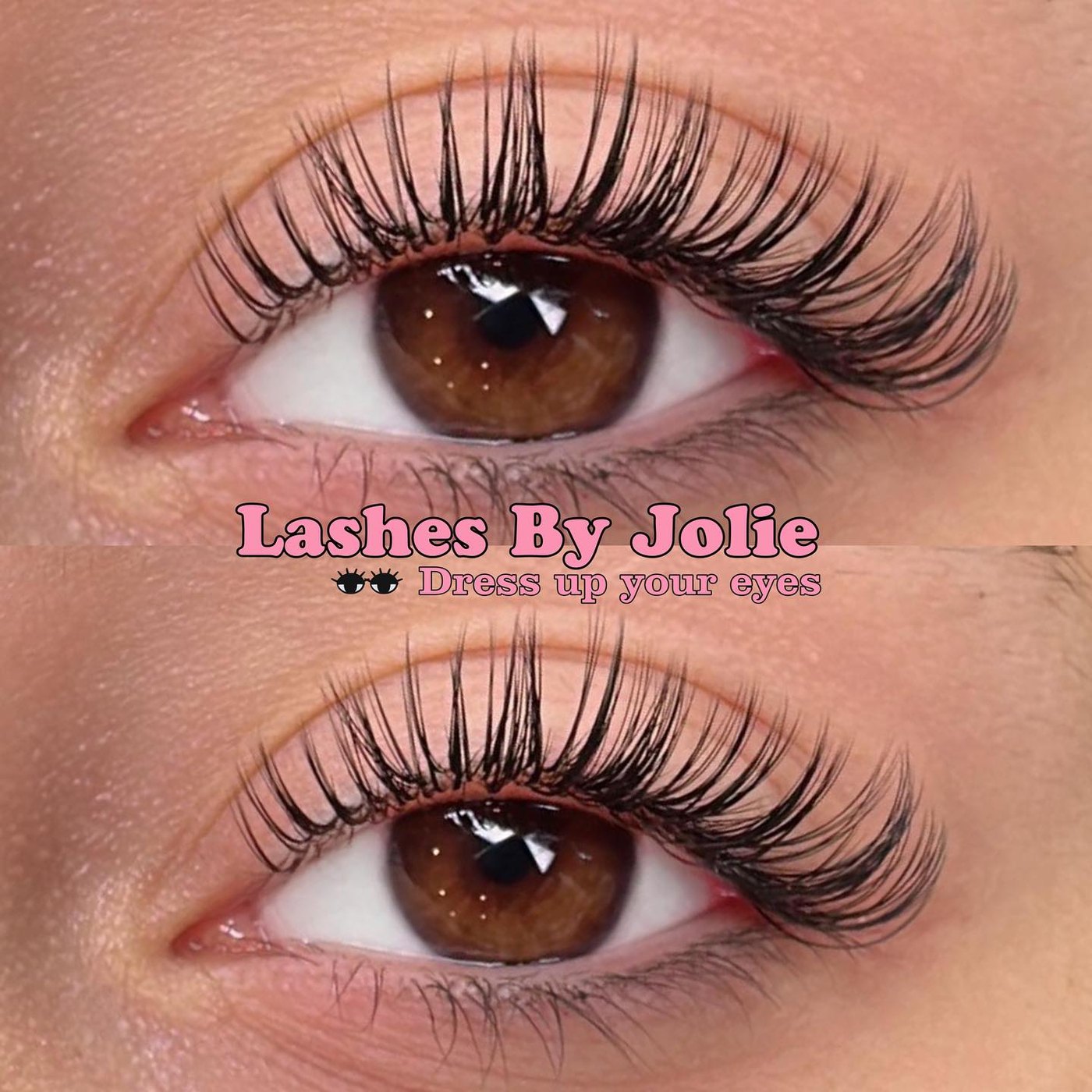 Wet Look Natural lash extensions at Jolie Lash House, Spring TX