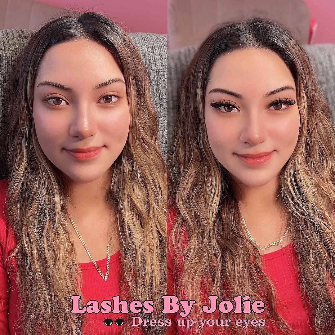 Wispy Volume Dramatic lash extensions at Jolie Lash House, Spring TX