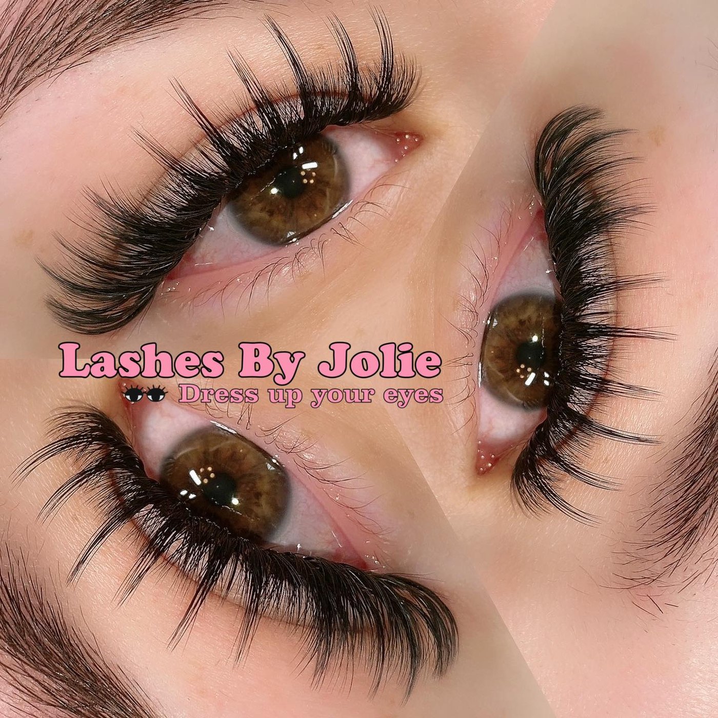 Wispy Volume Natural lash extensions at Jolie Lash House, Spring TX